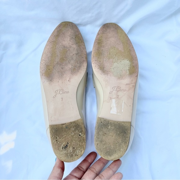 J.CREW | RYAN FORMAL LEATHER CREAM BLUSH SLIP ON PENNY LOAFERS SIZE 7 - Picture 7 of 7